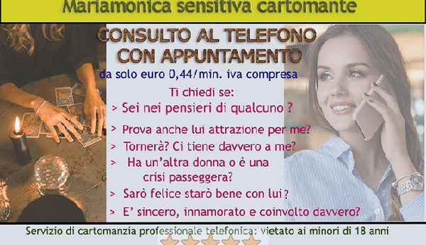 Maria Monica sensitiva cartomante consulto al telefono